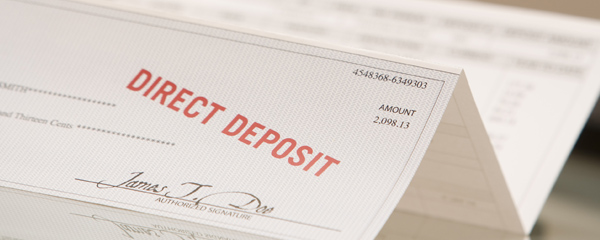 O que é um depósito direto (ASAP Direct Deposit)?